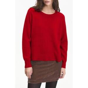 NEW DELUC begonia crewneck sweater in red